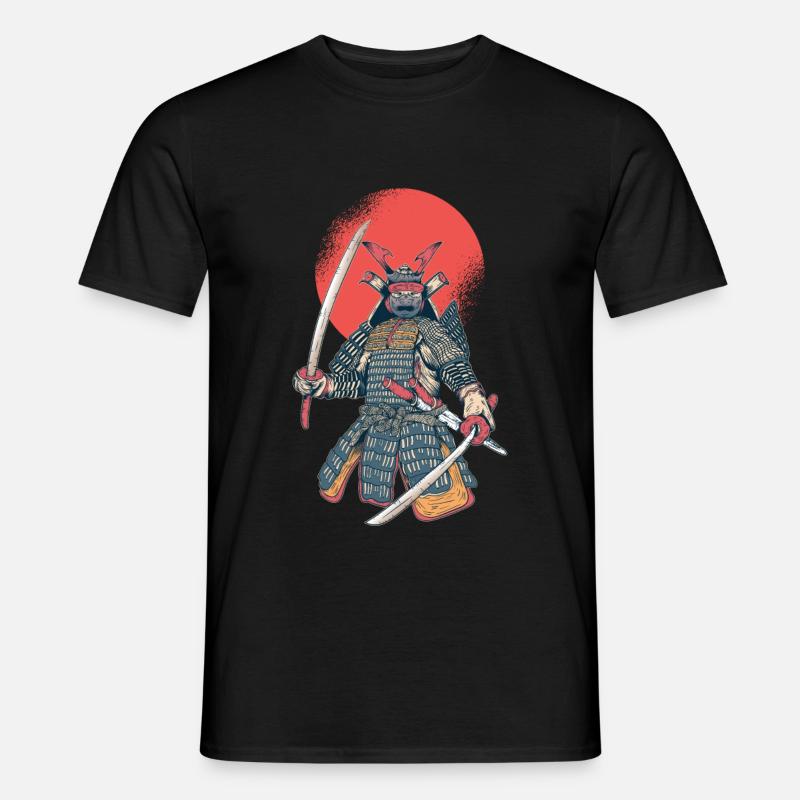 Samurai Kämpfer - Kampfkunst Geschenk - Männer T-Shirt - Schwarz