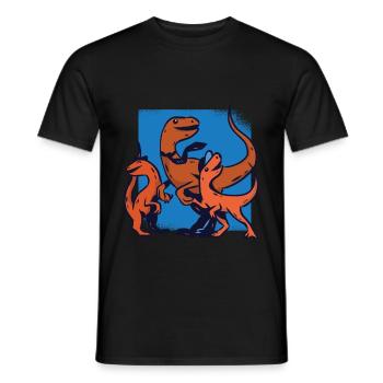 Papa Dino Fête Des Pères - T-shirt homme - noir - Devant - AI Model Male 178 light (178cm)
