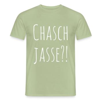 Chasch jasse jass t shirt schweiz geschenk - Männer T-Shirt - Sage - Vorne - AI Model Male 178 light (178cm)