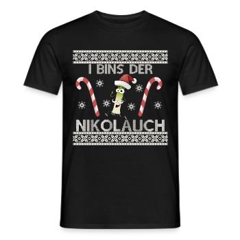 Motif amusant du Père Noël pour l’ de Noël - T-shirt homme - noir - Devant - AI Model Male 178 light (178cm)