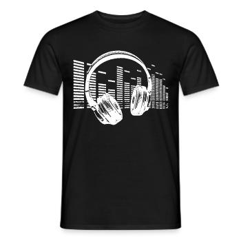Musique rétro musique techno rave house 2reborn wh - T-shirt homme - noir - Devant - AI Model Male 178 light (178cm)