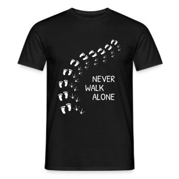 Ne marchez jamais seul - T-shirt homme - noir - Devant - AI Model Male 178 light (178cm)