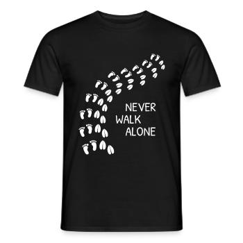 Ne marchez jamais seul - T-shirt homme - noir - Devant - AI Model Male 178 light (178cm)