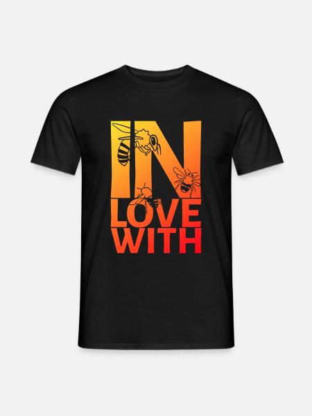 In Love With Bees - Men's T-Shirt - black