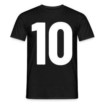 Jersey 10 - T-shirt uomo - nero - Fronte - AI Model Male 178 light (178cm)