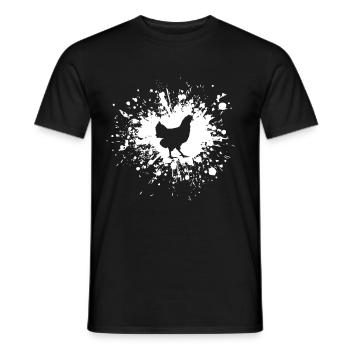 Poulet à l'encre - T-shirt homme - noir - Devant - AI Model Male 178 light (178cm)