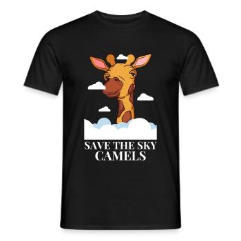 Save The Sky Camels - Männer T-Shirt - Schwarz - Vorne - AI Model Male 178 light (178cm)
