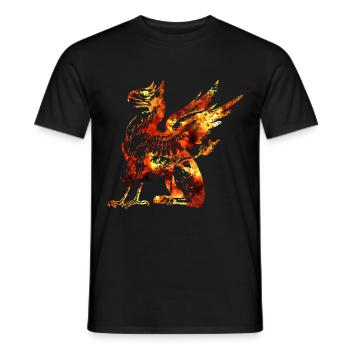 Dragon - Men's T-Shirt - black - Front - AI Model Male 178 light (178cm)