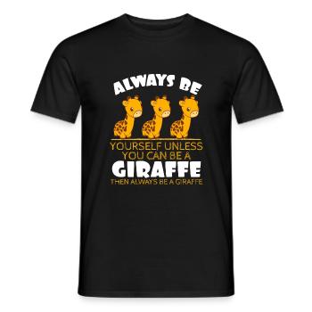 Tall Long-necked Animals Spots Collection Always - Men's T-Shirt - black - Front - AI Model Male 178 light (178cm)