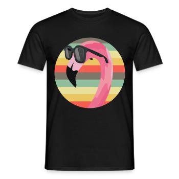 Flamingo - Men's T-Shirt - black - Front - AI Model Male 178 light (178cm)