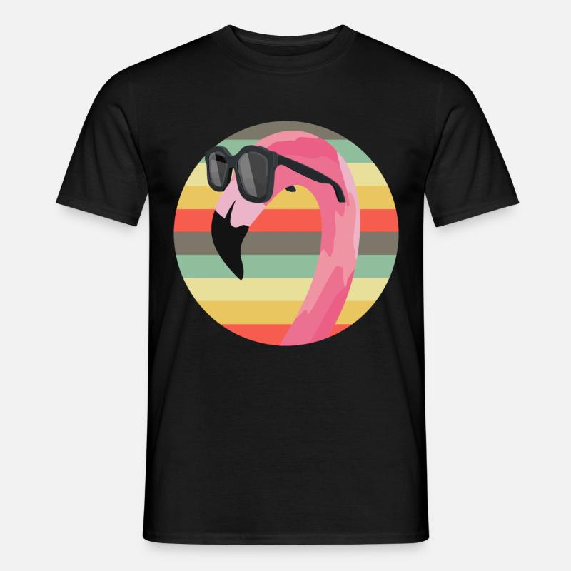 Flamingo - Männer T-Shirt - Schwarz