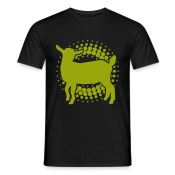 Ziege - Bock - Geiß - Bauernhof - Zoo - Urlaub - Männer T-Shirt - Schwarz - Vorne - AI Model Male 178 light (178cm)