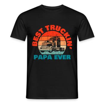 Happy Father's Day Dad Travel Load Apparel Title: - Men's T-Shirt - black - Front - AI Model Male 178 light (178cm)