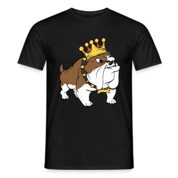 Couroné mignon adorable chien pour les amoureux - T-shirt homme - noir - Devant - AI Model Male 178 light (178cm)