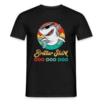 Brother Shark Doo Doo DooFor Shark Fans Here's A - Men's T-Shirt - black - Front - AI Model Male 178 light (178cm)