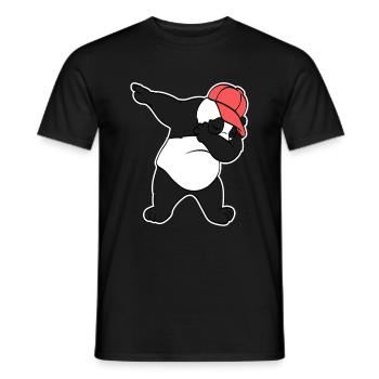 Cute Panda Swagger Dabbing Dab Tee For Animal - Männer T-Shirt - Schwarz - Vorne - AI Model Male 178 light (178cm)