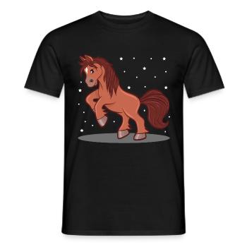 Life Is Better With Horses Design Horsing Shirt - Männer T-Shirt - Schwarz - Vorne - AI Model Male 178 light (178cm)
