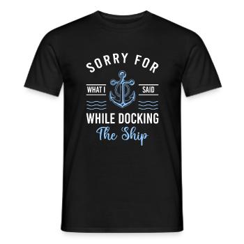Sailing Ship Boat Hobby Anchor - Men's T-Shirt - black - Front - AI Model Male 178 light (178cm)