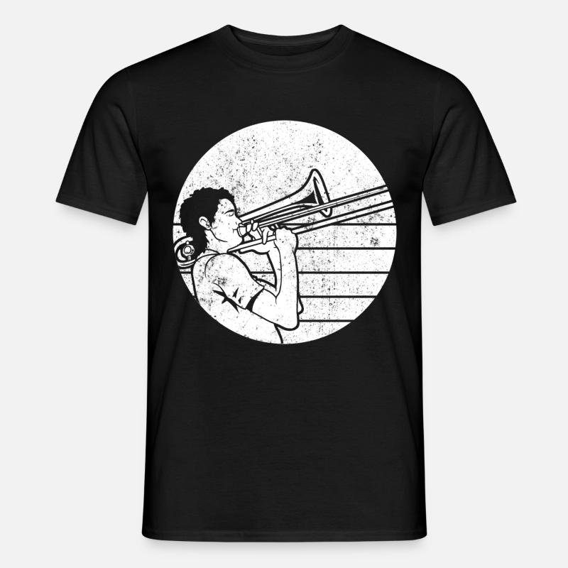 Posaune - Männer T-Shirt - Schwarz