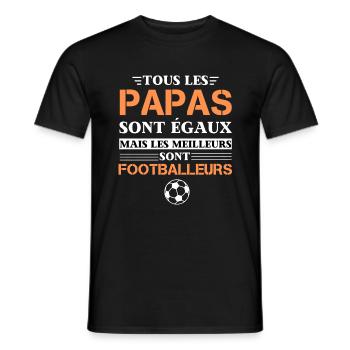 Papa Foot Cadeau Homme Football - T-shirt homme - noir - Devant - AI Model Male 178 light (178cm)