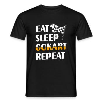 Go-Kart Go Kart Racing Car Racing - Men's T-Shirt - black - Front - AI Model Male 178 light (178cm)