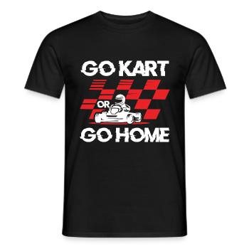 Kart track Karting Kartsport Racing driver - Men's T-Shirt - black - Front - AI Model Male 178 light (178cm)