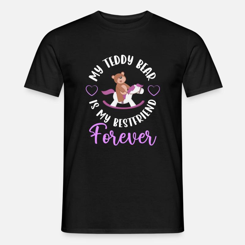 Teddy Kind Süß Stofftier - Männer T-Shirt - Schwarz