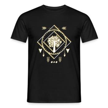 Symbole Sprituell Stars Signification - T-shirt homme - noir - Devant - AI Model Male 178 light (178cm)
