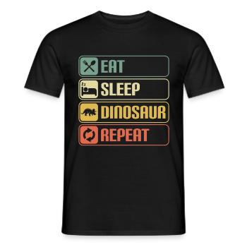 Dino Stegosaurus Fleischfresser Pflanzenfresser - Männer T-Shirt - Schwarz - Vorne - AI Model Male 178 light (178cm)