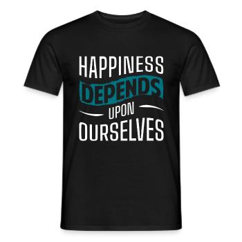 Cloverleaf Joy Love Optimism - Men's T-Shirt - black - Front - AI Model Male 178 light (178cm)