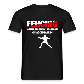 Fencing En Garde Sport fencing - Men's T-Shirt - black - Front - AI Model Male 178 light (178cm)