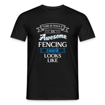 Fencing Duel En Garde Martial Arts - Men's T-Shirt - black - Front - AI Model Male 178 light (178cm)
