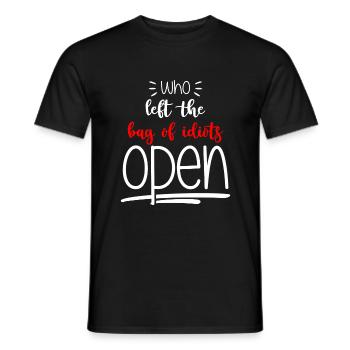 Idiot Evil Provocation - Men's T-Shirt - black - Front - AI Model Male 178 light (178cm)