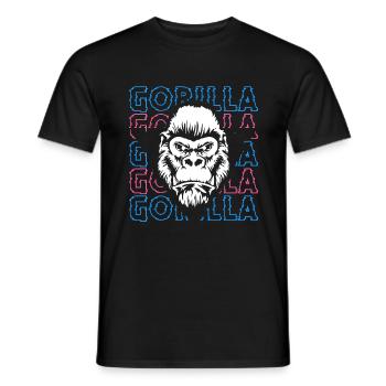 Monkey Training Wildnis Affen - Männer T-Shirt - Schwarz - Vorne - AI Model Male 178 light (178cm)