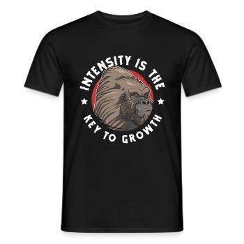 Jungle de singe à dos argenté - T-shirt homme - noir - Devant - AI Model Male 178 light (178cm)