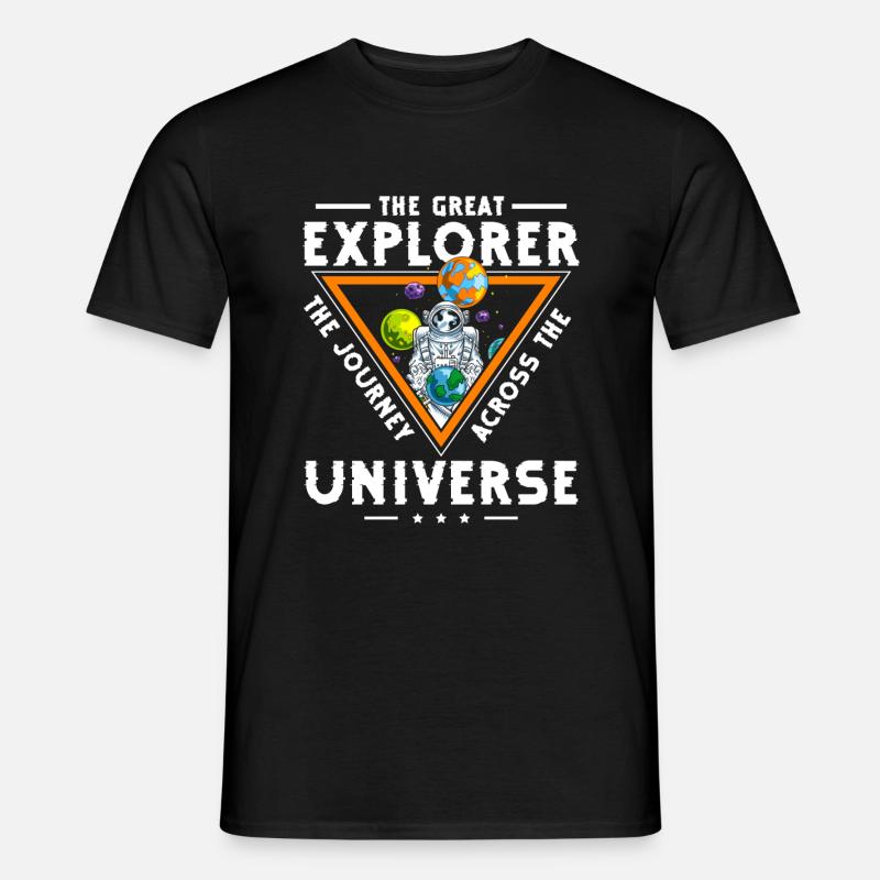 Outer Space Moon Galaxy - Men’s T-shirt - black
