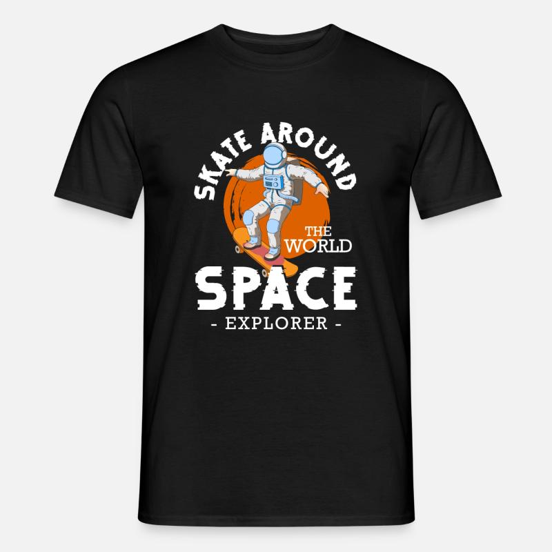 Sterne Ufo Rakete - Männer T-Shirt - Schwarz