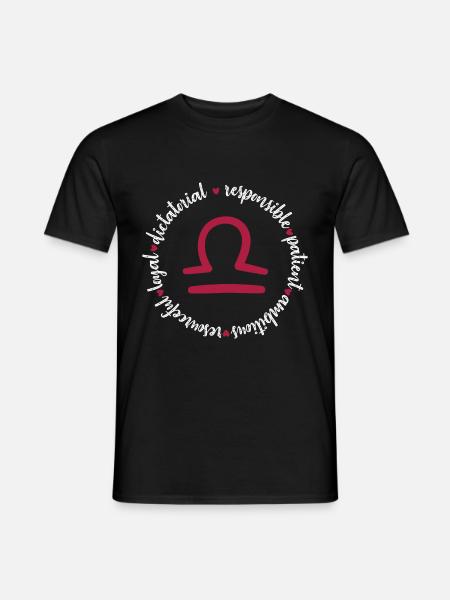 Libra Star - Men's T-Shirt - black