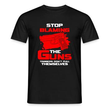 Pistole Munition Jagd Schießen - Männer T-Shirt - Schwarz - Vorne - AI Model Male 178 light (178cm)