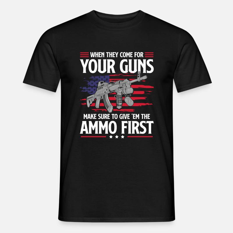 Waffe Schusswaffe - Männer T-Shirt - Schwarz