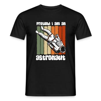 Space Logo Spaceman Spaceman - Men's T-Shirt - black - Front - AI Model Male 178 light (178cm)