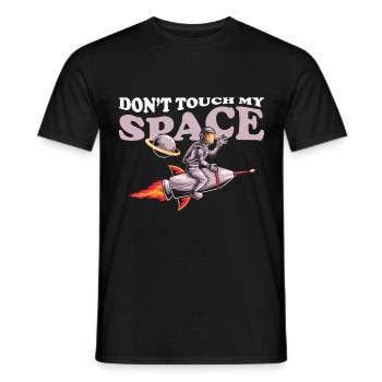 Space Shuttle Schwerelos Sterne Spaceman - Männer T-Shirt - Schwarz - Vorne - AI Model Male 178 light (178cm)
