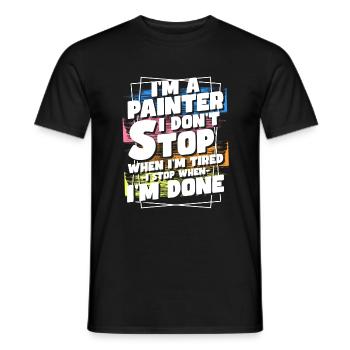 Maler Lackierer Renovieren Malermeister - Männer T-Shirt - Schwarz - Vorne - AI Model Male 178 light (178cm)