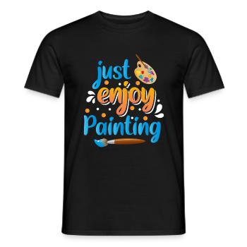 Painter Artist Training - Men's T-Shirt - black - Front - AI Model Male 178 light (178cm)