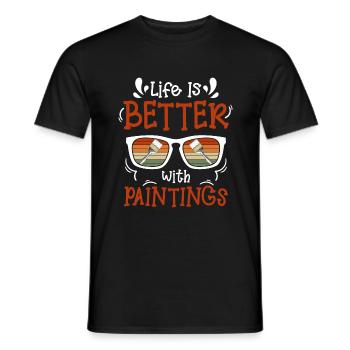 Painter Artists - Men's T-Shirt - black - Front - AI Model Male 178 light (178cm)