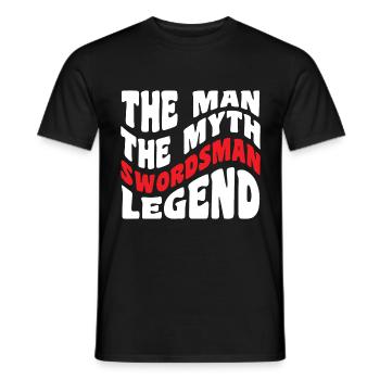 Sword Saber - Men's T-Shirt - black - Front - AI Model Male 178 light (178cm)