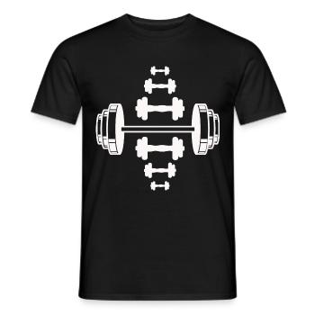 Musculation - Haltérophilie Fitness Workout Gym - T-shirt homme - noir - Devant - AI Model Male 178 light (178cm)