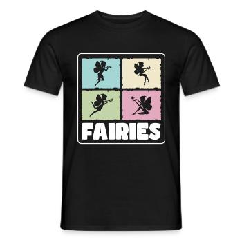 Fairy Sister Fairies - Men's T-Shirt - black - Front - AI Model Male 178 light (178cm)