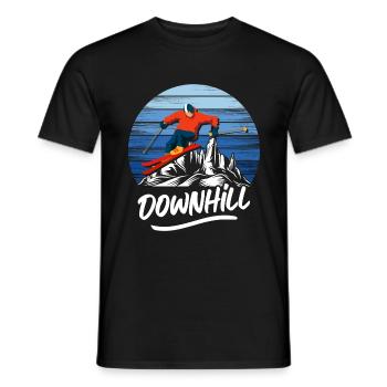 Ski Alpen Sport Skifahrer - Männer T-Shirt - Schwarz - Vorne - AI Model Male 178 light (178cm)