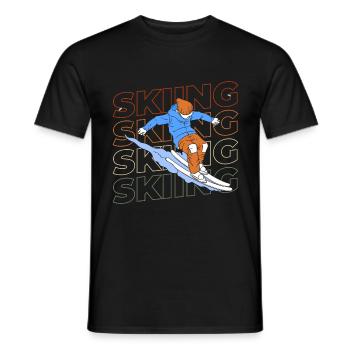 Ski Alpes Sport Piste de ski - T-shirt homme - noir - Devant - AI Model Male 178 light (178cm)